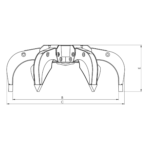 Truck Crane Polyp Grapple- PLY