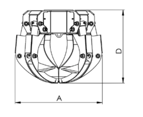 Asymmetrical Truck Crane Polyp Grapple- PLY-Z