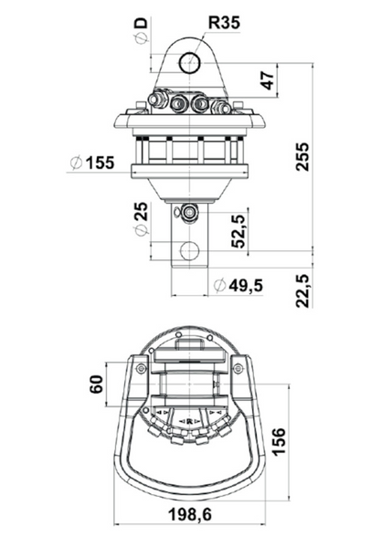 3.85 Ton Ferrari Hydraulic Rotator- FR35